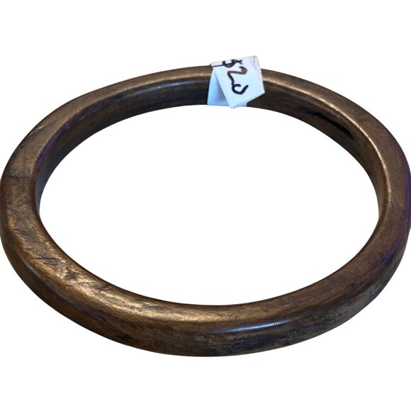 Vintage Carved Wooden Bangle Bracelet - Picture 4 of 7